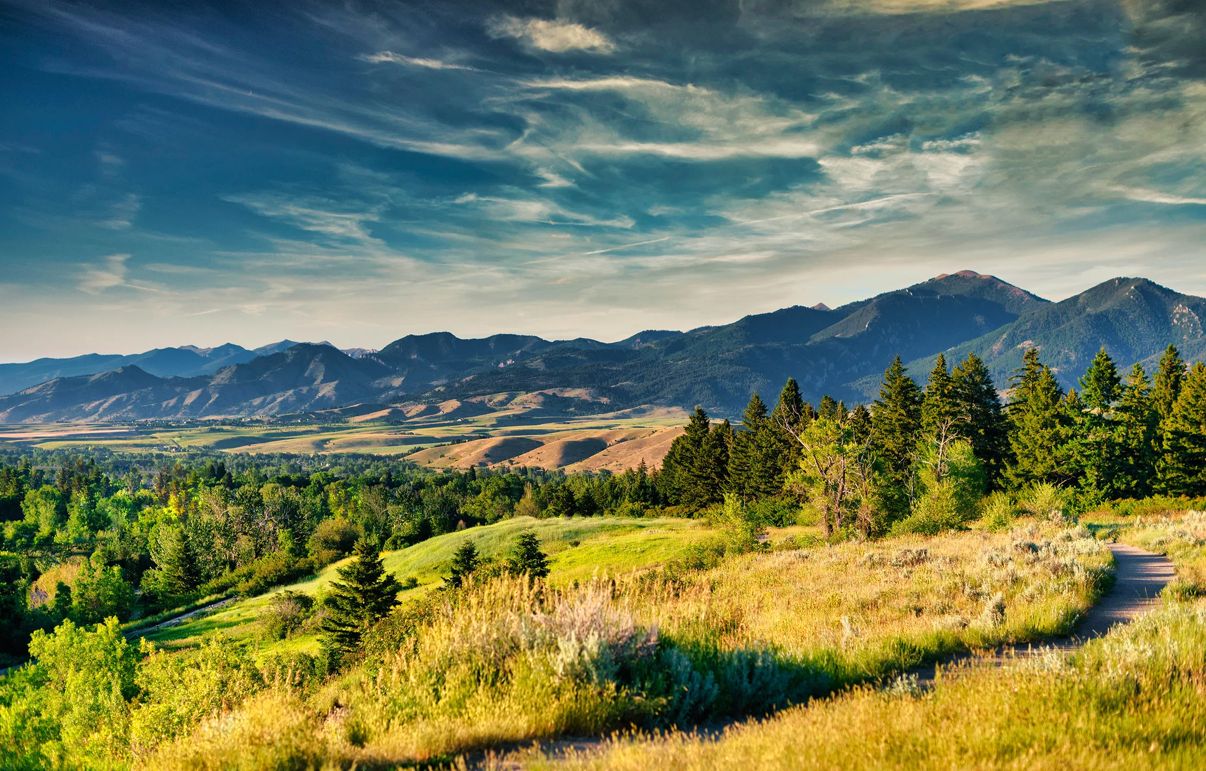 Mountain scenery near Bozeman, Montana